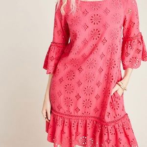Anthropologie red dress
